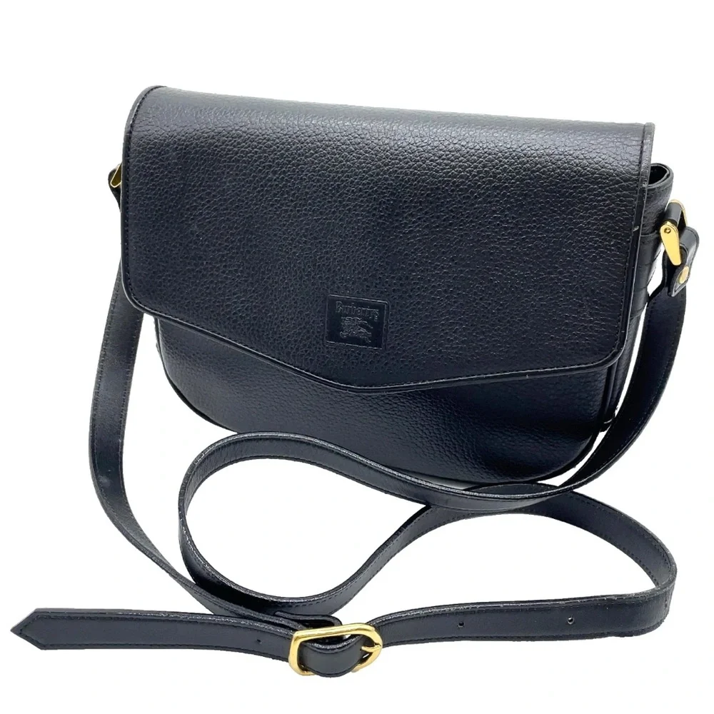 XSOLDX Burberry Vintage Inner Nova check Black Leather Shoulder or crossbody Bag - Picture 2 of 12